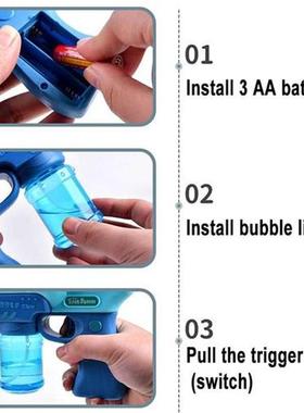 Bubble Machine Automatic Bubble Blower Gun Fidget Toys Indoo