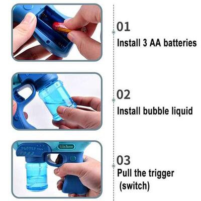 Bubble Machine Automatic Bubble Blower Gun Fidget Toys Indoo