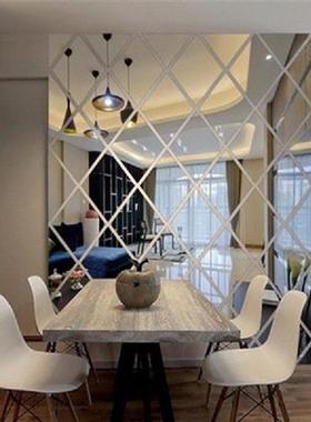 3D Mirrors Diamond Wall Stickers Decal Wall Art Removable