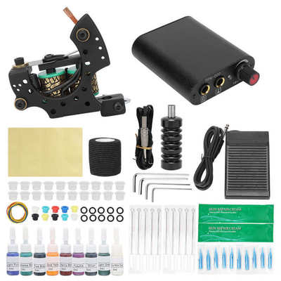 Coil Tattoo Machine Kit Clip Cord Grommet Pigment Cup