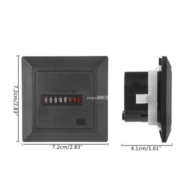 HM-1 Timer Square Counter Digital 0-99999.9 Hour Meter Hourm