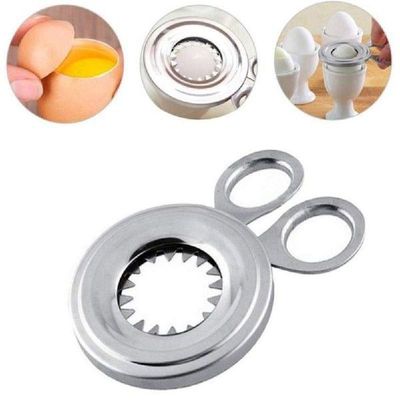 Stainless Steel Slicer Boiled Cooked Egg Topper Snipper