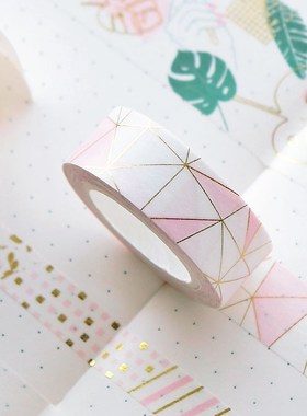 Pink Foil Paper Washi Tape Set  Cute Adhesiva Decorativa Ja
