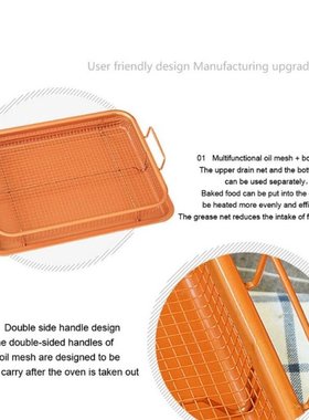 New Household Metal Oven Crisper Tray Non Stick Cookie Sheet