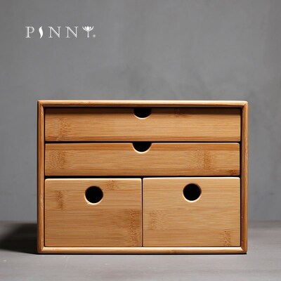 Natural Bamboo Pu 'er Tea Caddies Traditional Chinese En