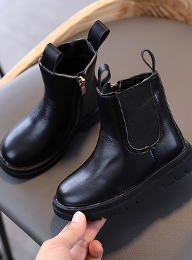 Winter Childrens Warm Boots Boys Leather Boots Girls Shoes