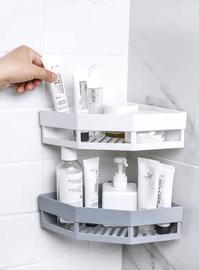 Bathroom punchfree wall mount rack multifunctional plastic