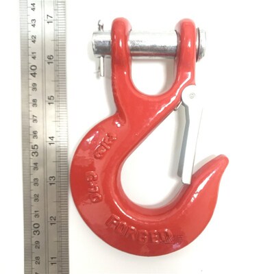 New Half-Linked Winch Hook Tow Crane Lift Clevis Safety Latc