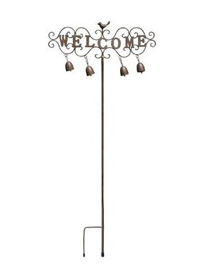 Bird Wind Chimes For Outside Iron Stake Welcome Home Yard