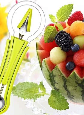 4 In 1 Melon Baller Scoop Stainless Steel Watermelon Cutter