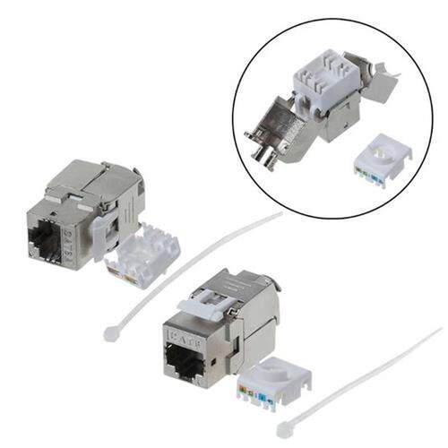 5PCS RJ45 Toolless Keystone Jack Cat6 Cat6A Shielded Module