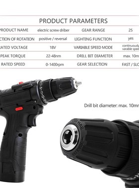 Mini Drills Power-Tools Lithium-Battery Cordless Multifuncti