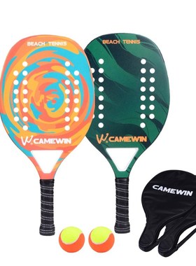 New Popular Beach Tennis Racket Carbon Fiber  Wo Sport Tenni