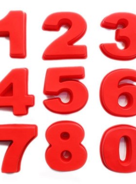 Goldbaking 9 Pieces Whole Set Large Silicone Number Mold Num