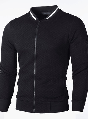 Men's stand collar sweater casual cardigan