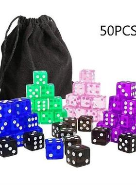 11UE 50PCS 16mm Colored Dice Learning Resource Game Dice