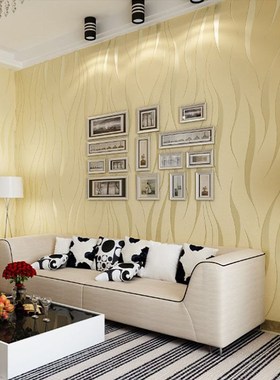 High Quality Modern Simple Non-woven Flocking Wallpaper 3D S