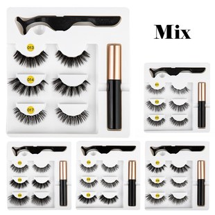 5 Magnet Mix Eyelashes Set Magnetic Liquid Eyeliner & Ma
