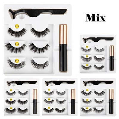 5 Magnet Mix Eyelashes Set Magnetic Liquid Eyeliner & Ma