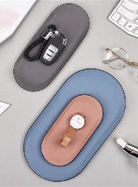 Stainless Steel Towel Oval Tray Tea Dish Solid Color High