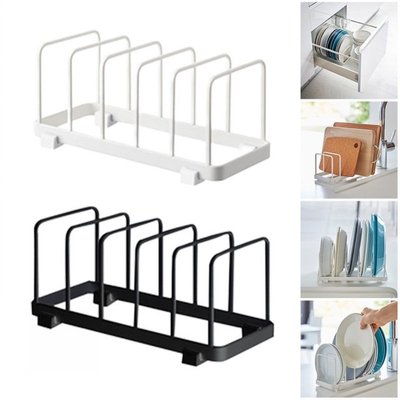 Kitchen Organizer Pot Pan Rack Stainless Steel Dish Plate Ho