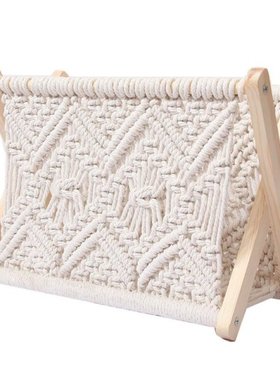 2022 New Nordic Cotton Woven Storage Basket Boho Macrame Mag