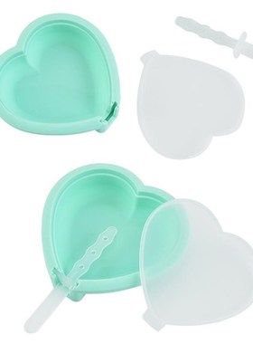 Handmade Silicone Popsicle Molds  Heart-shaped Ice Cream wit