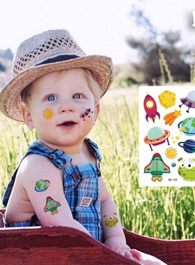 Cartoon Spaceship Tattoo Sticker Temporary Tattoo Sticker
