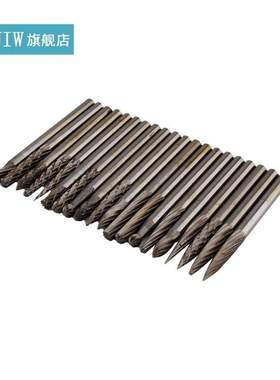 20pcs 1/8 Inch 3mm Shank Tungen Carbide Files Burrs Tapere