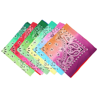 New Hip Hop Cotton Multicolor Tie Dye Paisley Bandanas Scarf