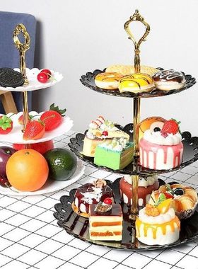 Three-layer Fruit Plate Cake Stand Kitchen Accessories Home