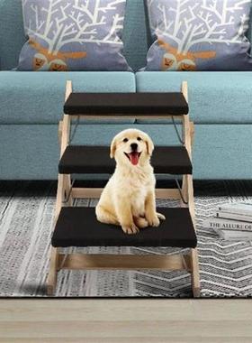 2 In 1 Foldable Dog Stairs/Ramp, 3-Tier Pet Steps for Cats
