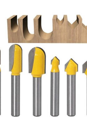 1/6PC 1/4 Shank Router Bits Set Core Box Bit rounf nose bit