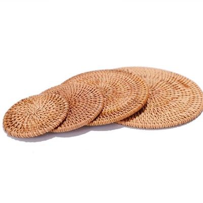Hand Made Weave Rattan Table Mat Round Table Placemat
