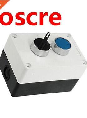 Blue Push Button Rotary 2 Position Selector Switch Station