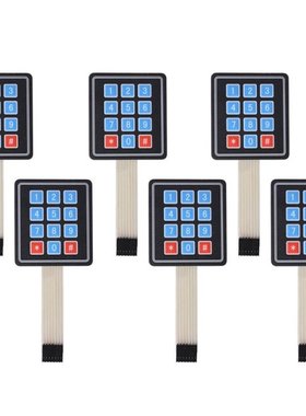 6PCS 3 x 4 Matrix Array 12 Key Membrane Switch Keypad Keyboa