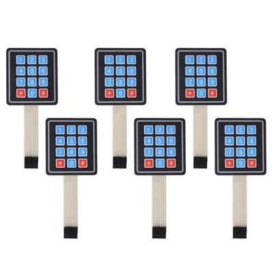 6PCS 3 x 4 Matrix Array 12 Key Membrane Switch Keypad Keyboa