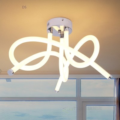 LED Acrylic Ceiling Light Geometric Modern Indoor Bend Light