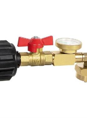 Propane Refill Adapter With Valve And Gauge, Fill 1 Lb