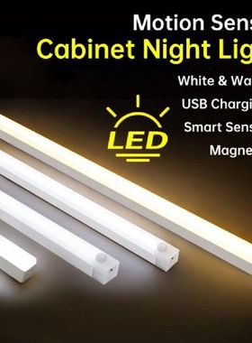 Motion Sensor Light USB Rechargeable Night Lamp Wireless