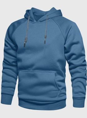 2022 Winter Fashion Thick Fleece Sweatshirt Mens Hip Hop Lon