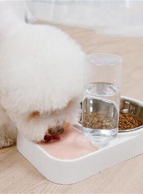 Cat Automatic Feeder Dog Double Bowl Kitten Food Water