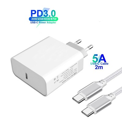 87W/65W/45W/30W PD/QC3.0 USB C Fast Power Adapter 100W Type-