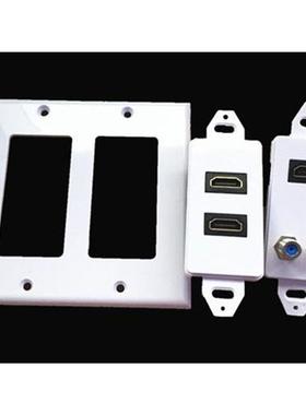 3HDMI Wall Plate Composite Video Audio Adapter Jack Outlet P