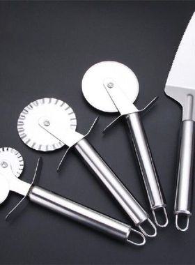 3 Patterns Stainless Steel Pizza Cutter Double Roller Pizza