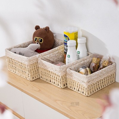 Porch cosmetics receive a box of desktop receive baskets of