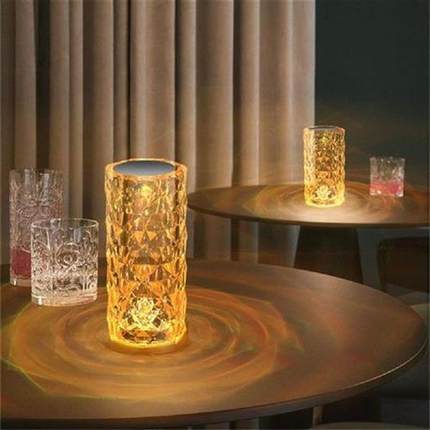 LED Crystal Table Lamp 3D Effect Diamond Atmosphere Lamp