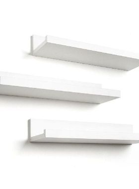 3Pcs 14 Inch Floating Shelves White Wall Mounted Display