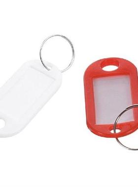200 Pcs High Quality Plastic Key Ring Tags ,100 Pcs Red &amp