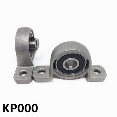 2Pcs Zinc Alloy KP000 Ball Bearing 10mm Bore Diameter Housin
